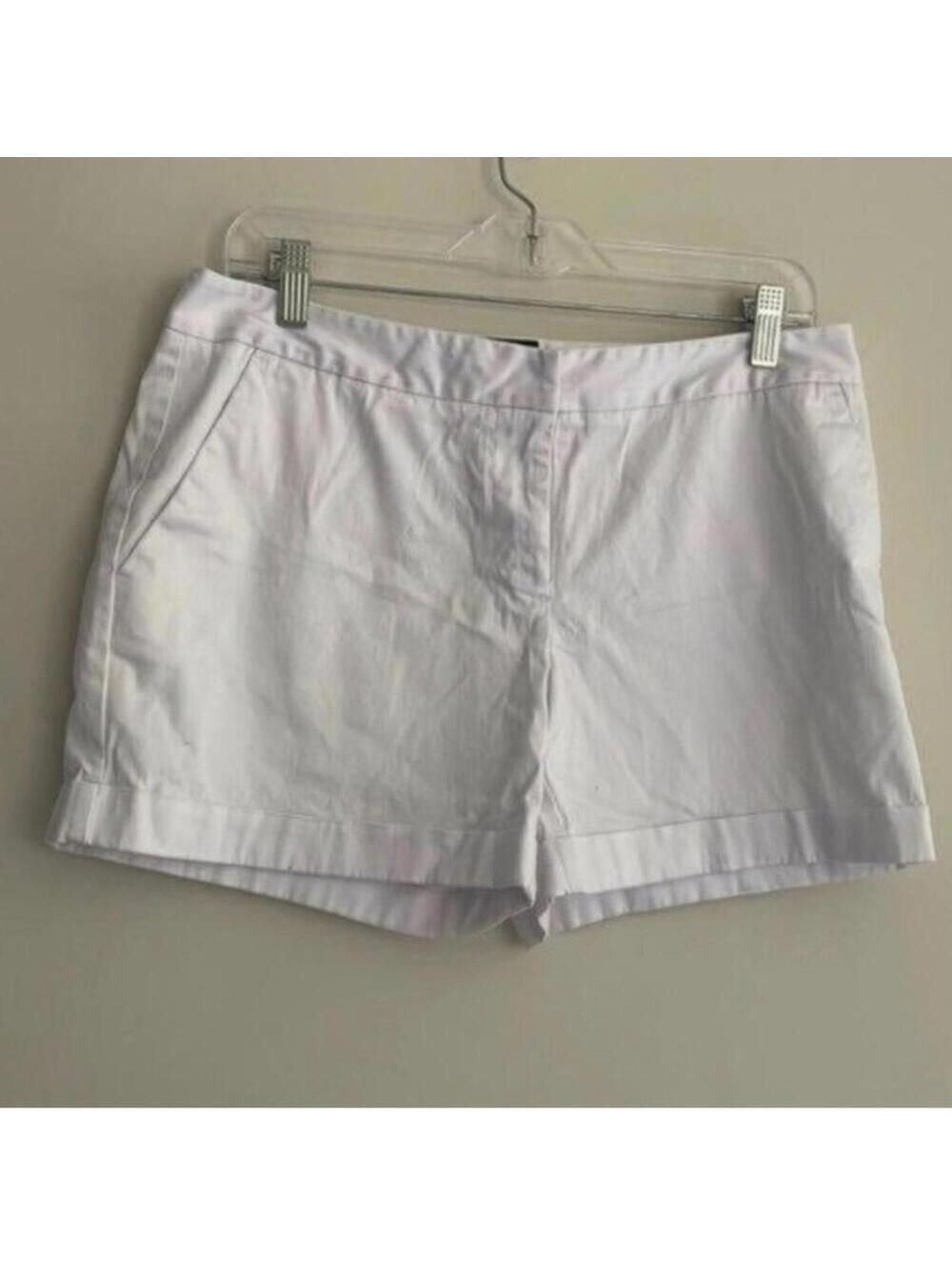 💕Attention White Contemporary Fit Cotton Blend Slight Stretch Chino Shorts